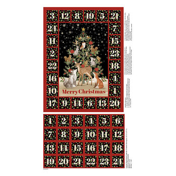 Jinglewood DP29868-99 Advent Calendar Panel by Deborah Edwards for Northcott Fabrics