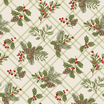 Jinglewood 29865-12 Cream by Deborah Edwards for Northcott Fabrics