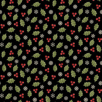 Jinglewood 29866-99 Black by Deborah Edwards for Northcott Fabrics