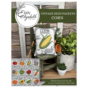 Vintage Seed Packets Cross Stitch Pattern - Corn