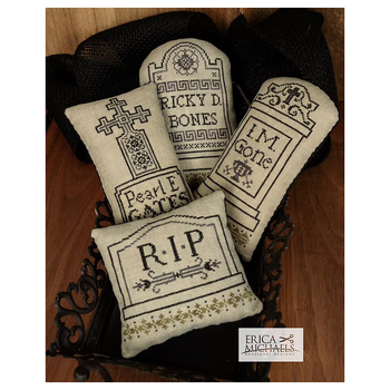 Graveyard Cartouches Cross Stitch Pattern