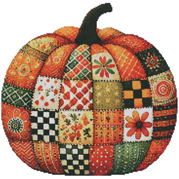 Patchwork Pumpkin 1 Cross Stitch Pattern
