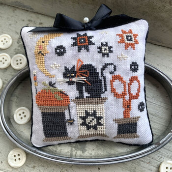 Halloween Spools Pinkeep Cross Stitch Pattern - Stitches By Ethel
