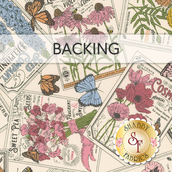  Seed Packets Quilt Kit Backing