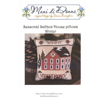 Seasonal Saltbox House pillows - Winter Cross Stitch Pattern