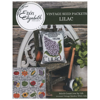 Vintage Seed Packets Cross Stitch Pattern - Lilac