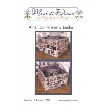 American Patriotic Basket Cross Stitch Pattern