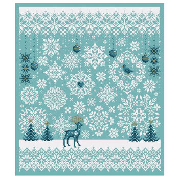 Falling Snow Cross Stitch Pattern by Shannon Christine