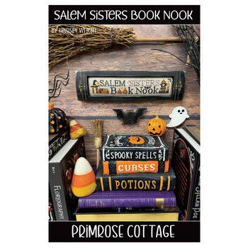 Salem Sisters Book Nook Cross Stitch Pattern by Primrose Cottage