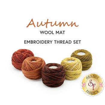  Autumn Wool Mat Kit Embroidery Thread Set