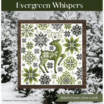 Evergreen Whispers Cross Stitch Pattern by Shannon Christine