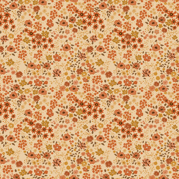 Acorn & Amber C19334-LTAMBER Light Amber Scattered Floral by Sandy Gervais for Riley Blake Designs