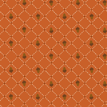 Acorn & Amber C19332-ORANGE Orange Acorns by Sandy Gervais for Riley Blake Designs