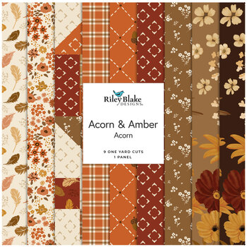 Acorn & Amber  One Yard Bundle Acorn Sandy Gervais for Riley Blake Designs