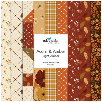 Acorn & Amber  One Yard Bundle Light Amber Sandy Gervais for Riley Blake Designs