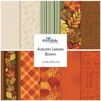 Autumn Leaves  One Yard Bundle Brown Jennifer Bosworth for Riley Blake Designs