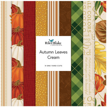 Autumn Leaves  One Yard Bundle Cream Jennifer Bosworth for Riley Blake Designs