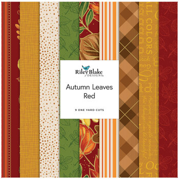 Autumn Leaves  One Yard Bundle Red Jennifer Bosworth for Riley Blake Designs