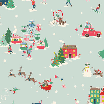 Make Merry C19590-MIST Mist Main by Cath Kidston for Riley Blake Designs