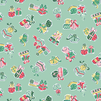 Make Merry C19594-SEAFOAM Seafoam Gifts by Cath Kidston for Riley Blake Designs