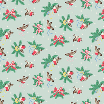 Make Merry C19593-MIST Mist Birds by Cath Kidston for Riley Blake Designs