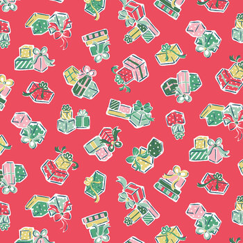 Make Merry C19594-RED Red Gifts by Cath Kidston for Riley Blake Designs