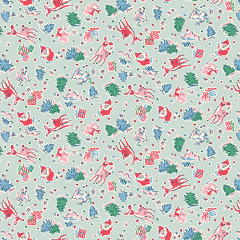 Make Merry C19595-MIST Mist Woodland by Cath Kidston for Riley Blake Designs