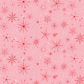 Make Merry C19596-PINK Pink Snowburst by Cath Kidston for Riley Blake Designs