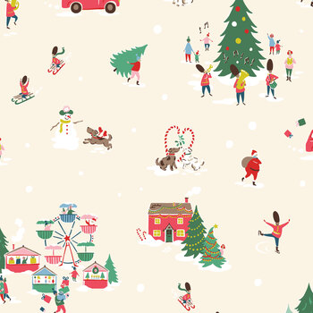 Make Merry C19590-IVORY Ivory Main by Cath Kidston for Riley Blake Designs