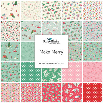 Make Merry  Fat Quarter Bundle Cath Kidston for Riley Blake Designs