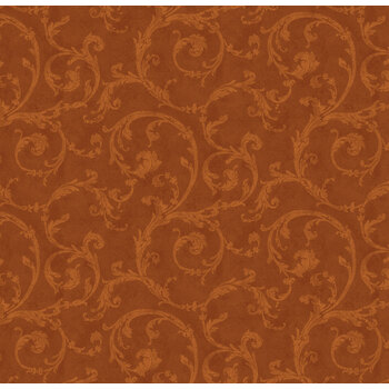 Hazelwood MAS11306-O Orange Soft Scroll by Maywood Studio