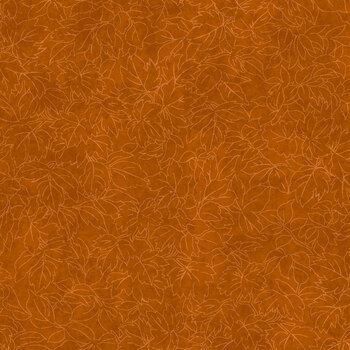 Hazelwood MAS11305-O Orange Leaf Toile by Maywood Studio