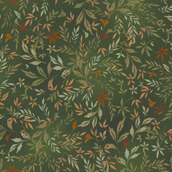 Hazelwood MAS11304-G Green Lacy Leaves by Maywood Studio