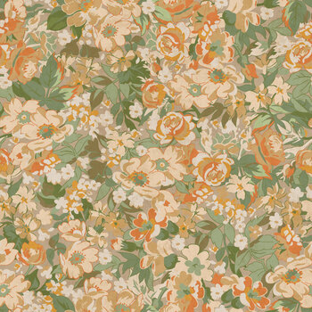 Hazelwood MAS11301-E Light Tan Harvest Flowers by Maywood Studio