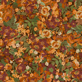 Hazelwood MAS11301-A Brown Harvest Flowers by Maywood Studio