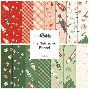The Nutcracker Flannel  Yardage by My Mind's Eye for Riley Blake Designs