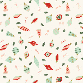 The Nutcracker Flannel F19512-CREAM Cream Ornaments by My Mind's Eye for Riley Blake Designs