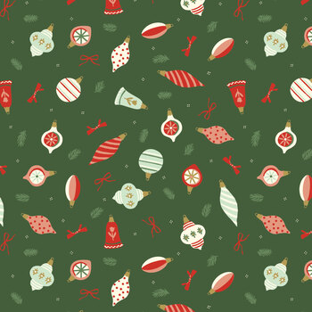 The Nutcracker Flannel F19512-HUNTER Hunter Ornaments by My Mind's Eye for Riley Blake Designs