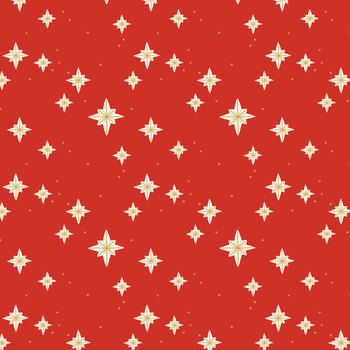 The Nutcracker Flannel F19511-RED Red Stars by My Mind's Eye for Riley Blake Designs