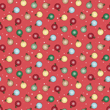 Winnie the Pooh Christmas C19573-RED Red Ornaments by Echo Park Paper Co. for Riley Blake Designs