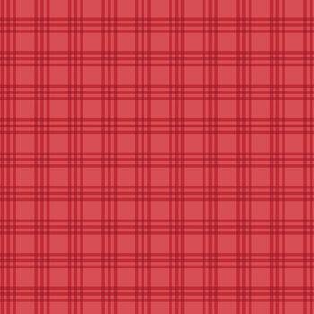 Winnie the Pooh Christmas C19575-RED Red Plaid by Echo Park Paper Co. for Riley Blake Designs