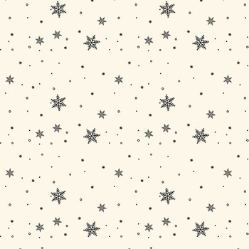Winnie the Pooh Christmas C19576-CREAM Cream Snowflakes by Echo Park Paper Co. for Riley Blake Designs