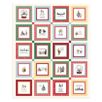 Winnie the Pooh Christmas P19578-PANEL Christmas Blocks Panel by Echo Park Paper Co. for Riley Blake Designs