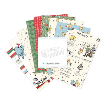 Winnie the Pooh Christmas  One Yard Bundle Cream Echo Park Paper Co. for Riley Blake Designs