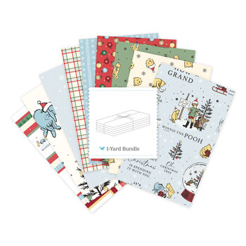 Winnie the Pooh Christmas  One Yard Bundle Powder Echo Park Paper Co. for Riley Blake Designs