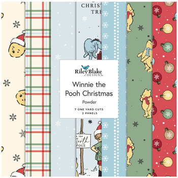 Winnie the Pooh Christmas  One Yard Bundle Powder Echo Park Paper Co. for Riley Blake Designs