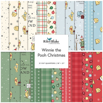 Winnie the Pooh Christmas  Fat Quarter Bundle Echo Park Paper Co. for Riley Blake Designs