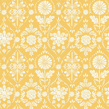 Morning Light C19491-YELLOW Yellow Thistle by Lisa Audit for Riley Blake Designs