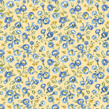 Morning Light C19492-YELLOW Yellow Floral by Lisa Audit for Riley Blake Designs