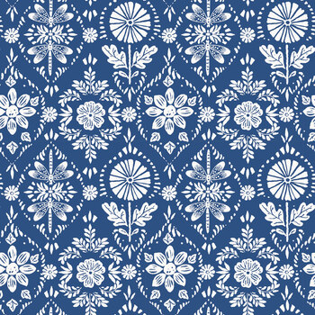 Morning Light C19491-NAVY Navy Thistle by Lisa Audit for Riley Blake Designs